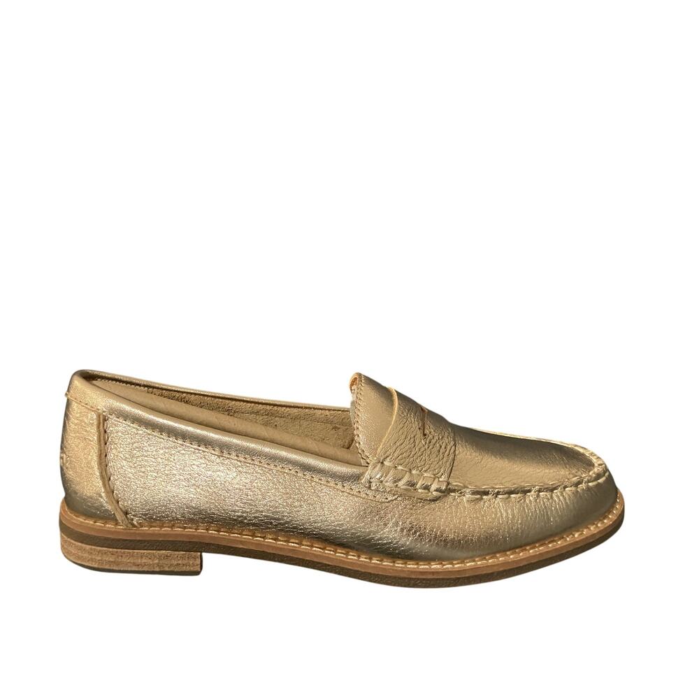 Sperry Women's Seaport Penny Loafer Gold Size 8.5 New with Box Slip On